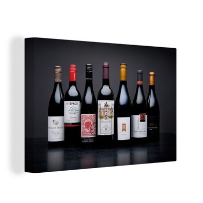 Leinwandbilder - Wanddeko 60x40 cm Flaschen - Alkohol - Wein (Gr. 60x40 cm)
