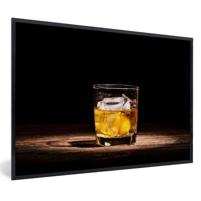 Poster Bilder - 120x80 cm Whiskey - Alkohol - Glas (Gr. 120x80 cm)