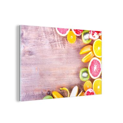 Glasbild Glasfoto Wandbild 90x60 cm Obst - Zitrusfrüchte - Küche - Sommer