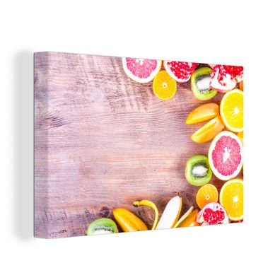 Leinwandbilder - Wanddeko 30x20 cm Obst - Zitrusfrüchte - Küche - Sommer