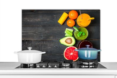 Spritzschutz Küchenrückwand - 80x55 cm Obst - Smoothie - Industriell - Sommer
