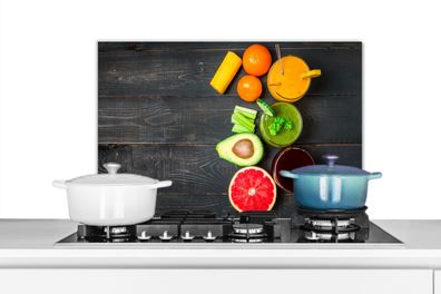 Spritzschutz Küchenrückwand - 60x40 cm Obst - Smoothie - Industriell - Sommer