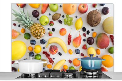 Spritzschutz Küchenrückwand - 120x80 cm Regenbogen - Obst - Sommer - Jahreszeiten