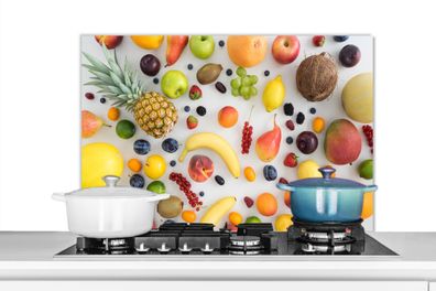 Spritzschutz Küchenrückwand - 80x55 cm Regenbogen - Obst - Sommer - Jahreszeiten