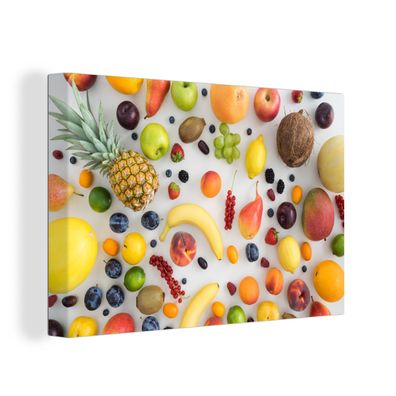 Leinwandbilder - Wanddeko 60x40 cm Regenbogen - Obst - Sommer - Jahreszeiten