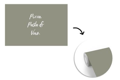 Tapete Fototapete - 360x240 cm Sprichwörter - Pizza, Pasta &amp; Vino - Zitate - Esse