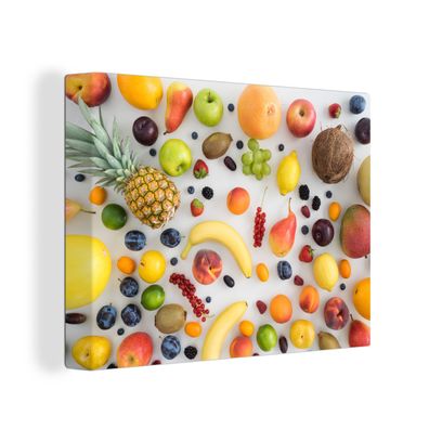 Leinwandbilder - Wanddeko 40x30 cm Regenbogen - Obst - Sommer - Jahreszeiten