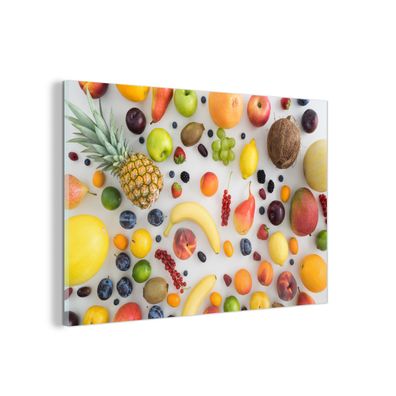 Glasbild Glasfoto Wandbild 30x20 cm Regenbogen - Obst - Sommer - Jahreszeiten