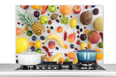 Spritzschutz Küchenrückwand - 100x65 cm Regenbogen - Obst - Sommer - Jahreszeiten