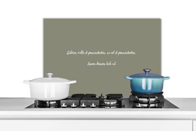 Spritzschutz Küchenrückwand - 60x40 cm Sprichwörter - Gestern wollte ich Pfannkuchen