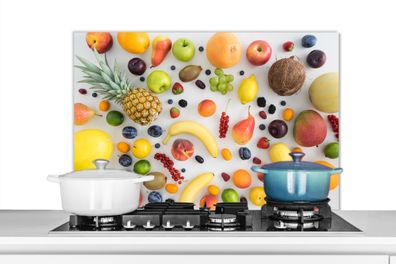 Spritzschutz Küchenrückwand - 80x55 cm Regenbogen - Obst - Sommer - Jahreszeiten