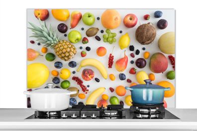 Spritzschutz Küchenrückwand - 100x65 cm Regenbogen - Obst - Sommer - Jahreszeiten