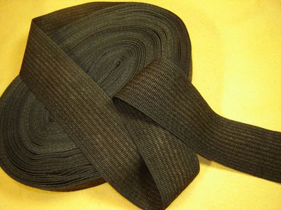 Ripsband Herren Hutband gemustert hochwertig schwarz braun 4,8cm breit je Meter RB24r