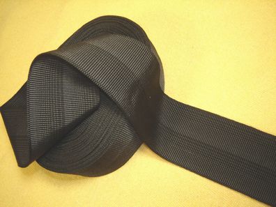 Ripsband Herrenhut Hutband gemustert hochwertig schwarz grau 4,7cm breit Meter RB35