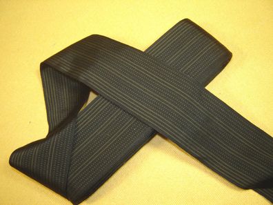 Ripsband Herrenhut Hutband gemustert hochwertig schwarz oliv 4,5cm breit Meter RB43