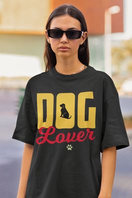 Bio Damen T-Shirt Oversize Hunde Spruch Besitzer Dog Lover Haustier Hund Pet
