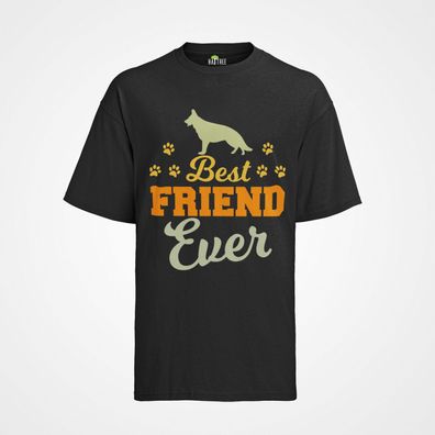 Bio Herren T-Shirt Hunde Spruch Best Friend Ever Bester Freund Haustier Hund Pet