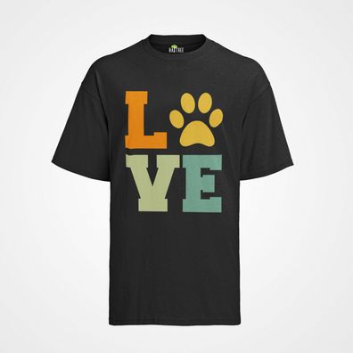 Bio Herren T-Shirt Hunde SpruchI Love Dogs Haustier liebe Hund Pet Funny