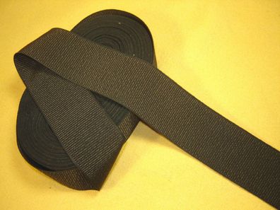 Ripsband Herren Hutband gemustert hochwertig schwarz oliv 4,8 cm breit je Meter RB47