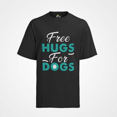 Bio Herren T-Shirt Hunde Hundebesitzer Spruch Free Hugs for Dogs Hund Liebhaber