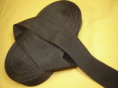 Ripsband Herrenhut Hutband hochwertig gemustert schwarz teak 4,5cm breit Meter RB48