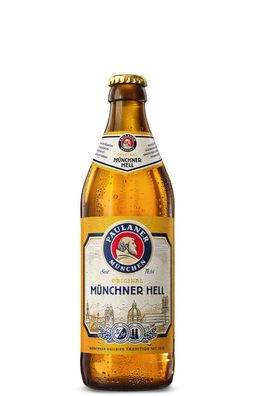 20x 0,50 Liter Flaschen Paulaner Münchner Hell / Helles Bier - Mehrweg-Pfand -