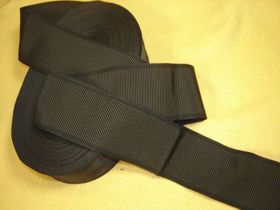 Ripsband Herrenhut Hutband hochwertig schwarz dkl oliv Struktur 5cm breit Meter RB38