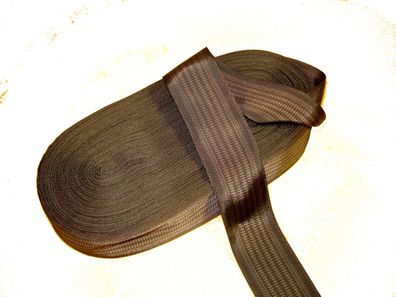 Ripsband Herrenhut Hutband gestreift hochwertig braun 4cm breit Meter RB44