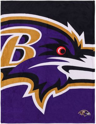 NFL Baltimore Ravens Kuscheldecke Sofa Couch Supreme Plush Throw Decke 5051586187529