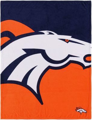 NFL Denver Broncos Kuscheldecke Sofa Couch Supreme Plush Throw Decke 5051586187550