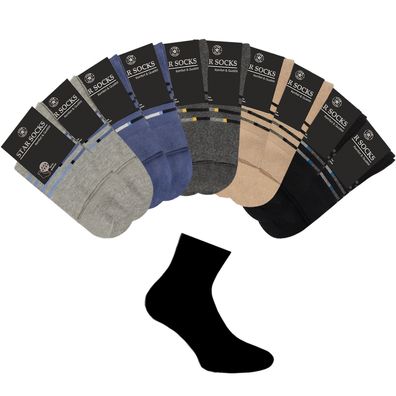 Herren Kurzschaft Socken gekämmte Baumwolle ohne Gummi Sommer Größe 39-42 43-46 47-50