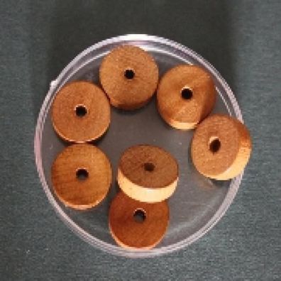 Holzscheiben, 12 x 4 mm, hellbraun