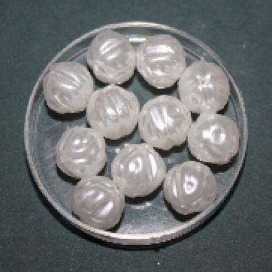 Wachsperlen, 10 x 10 mm, perlweiss