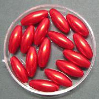 Wachsperlen oval 6 x 9 mm Großpackung, rot, ca. 500 g