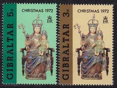 Gibraltar [1972] MiNr 0293-94 ( * * / mnh ) Weihnachten