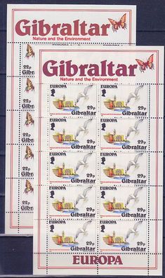 Gibraltar [1986] MiNr 0503-04 Kleinbogen ( * * / mnh ) CEPT