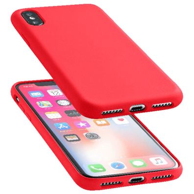 Cellularline Silikon Hülle Backcover Apple iPhone X/ XS softtouch Case Rot