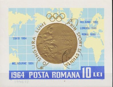 Rumänien Romania [1964] MiNr 2345 Block 059 ( O/ used ) Olympiade