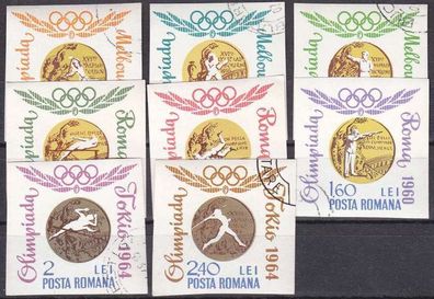 Rumänien Romania [1964] MiNr 2353-60 ( O/ used ) Olympiade geschnitten
