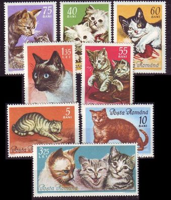 Rumänien Romania [1965] MiNr 2387-94 ( * */ mnh ) Katzen
