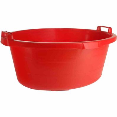 Wanne oval 65 cm/40 l rot hochstehende Griffe