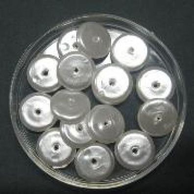 Wachsperlen - Scheiben, 10 x 2 mm, perlweiß