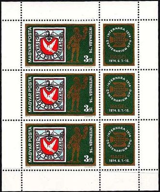 UNGARN Hungary [1974] MiNr 2956 A Kleinbogen ( * */ mnh ) Briefmarken