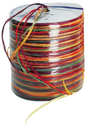 Raffia-Multi-Bast, multifarben, 50 m Rolle