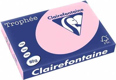 Clairefontaine Trophee Color Rosa 80g/ m² DIN-A3 - 500 Blatt