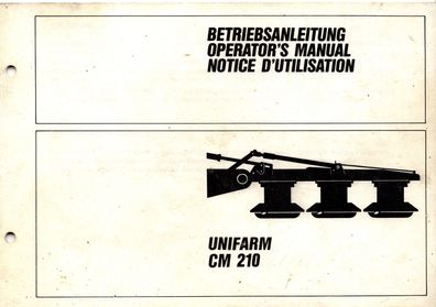 Originale Betriebsanleitung Claas Unifarm CM 210