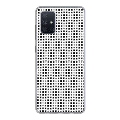 Handyhülle Samsung Galaxy A51 Silikonhülle Schutzhülle Handy Hülle Schwarz - Weiß - G