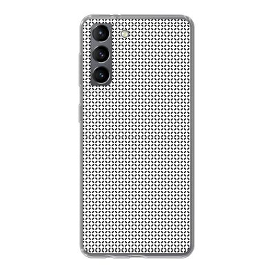 Handyhülle Samsung Galaxy S21 Silikonhülle Schutzhülle Handy Hülle Schwarz - Weiß - G