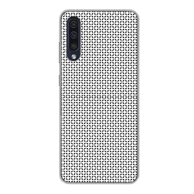 Handyhülle Samsung Galaxy A50 Silikonhülle Schutzhülle Handy Hülle Schwarz - Weiß - G
