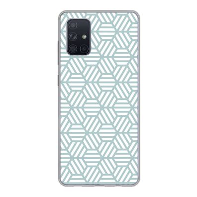 Handyhülle Samsung Galaxy A51 Silikonhülle Schutzhülle Handy Hülle Grün - Geometrie -